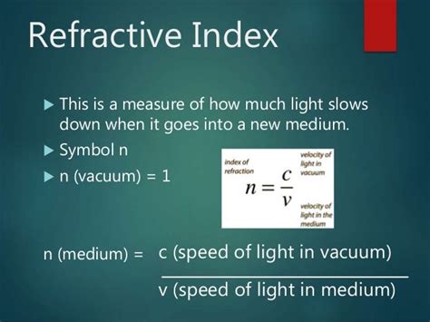 refractive index symbol